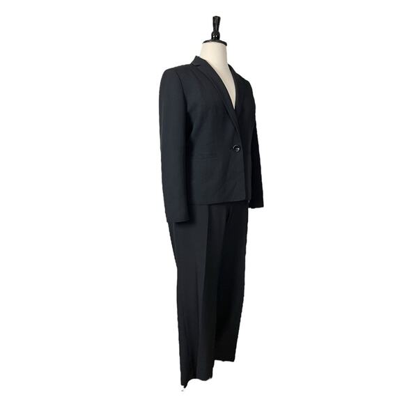 Kasper Women’s 2 Piece Pant Suit 1 Button Classic Notch Lapel Black Plus Size 16 - Picture 2 of 13